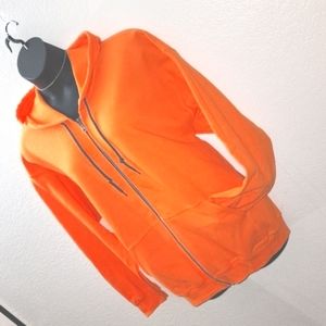 Gildan Mens Orange Heavy Blend Full Zipper Hoodie Jacket Size XL NWOT